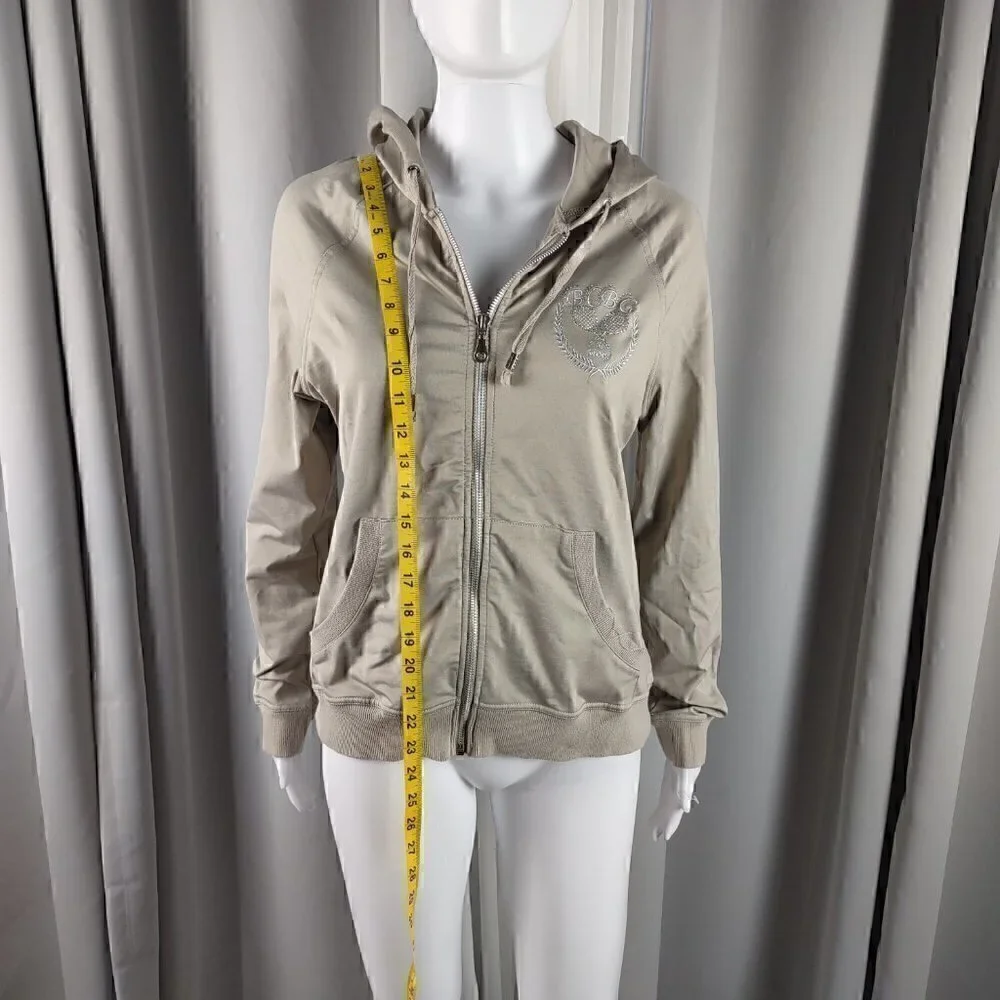 BCBG MaxAzria Tan/Beige/Light Brown, Women's Zip Up Hoodie. Size Large - Picture 10 of 16